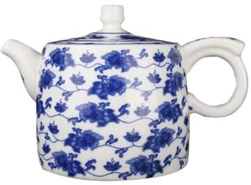 China Jingdezhen Große Kapazität handbemalte Teekanne Blau und Weiß Porzellan Keramik Teekanne Blume Teekanne Kaffeekanne A17