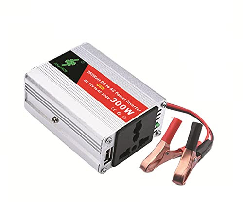 Inversor portátil para coche, inversores de corriente continua de 12 voltios a CA 220 voltios, transformador de 300 W, adaptador USB, inversores automáticos