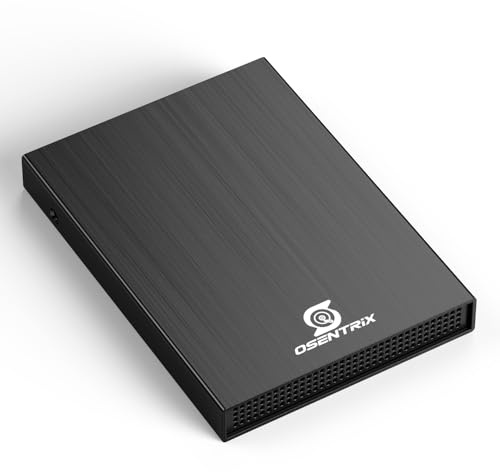 OSENTRiX O2-BK 2TB USB 3.0 Pocket-Size Portable External Hard Drive (for Windows, MacOS, Xbox, PS)
