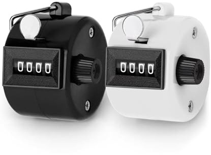 Vexorlian 2-Pack Handheld 4-Digit Tally Counter, Mechanical Clicker for Knitting, People, Lap, Fishing, Lap Counting & More