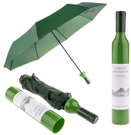 Taschen-Regenschirm in verschiedenen Flaschenformen und Farben | Umbrella – lustiger Geschenkartikel – für Männer & Frauen – Bottle Wine Beer - Regentage – Seaside No.64