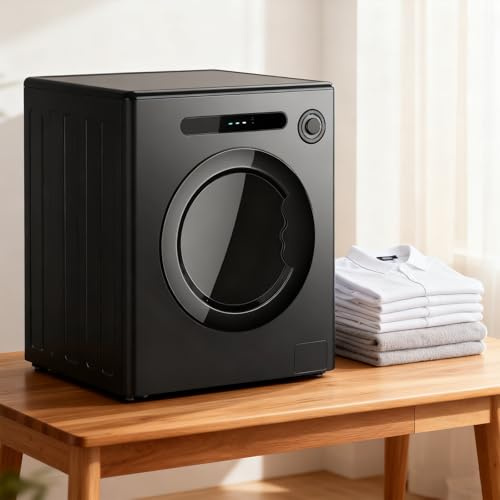 adeproptitysed Secadora Pequeña, Secadora De Condensador Portátil, Secadora con Ventilación De 4Kg, Secadora De Ropa Eléctrica De 800W para Apartamento, Compacta, Mini Secadora Grey