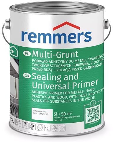 Remmers Allgrund Isoliergrund - Rostschutz Holz Zink PVC Haftgrund (Weiß, 5 Liters)