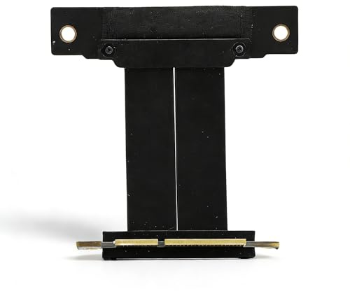Sxhlseller Câble élévateur PCIE 4.0, Câble D'extension GPU Flexible Haute Vitesse 64 Broches avec Connecteur à 90 Degrés pour Boîtiers PC, Applications IA, Serveurs (5 cm)