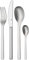 WMF Linum Edelstahl Besteck Set 6 Personen, Essbesteck Set 24 teilig, Monobloc-Messer, Cromargan Protect mattiert, kratzbeständig, spülmaschinenfest