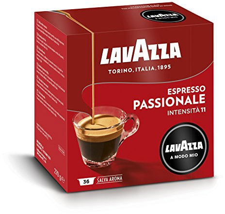180 Lavazza Coffee Capsules Un expresso passionné Modo Mio - 5 paquets de 36 capsules [180 capsules]