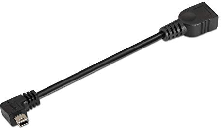 CABLE AISENS MINI USB B MACHO A USB A HEMBRA OTG 15CM NEGRO A101-0034