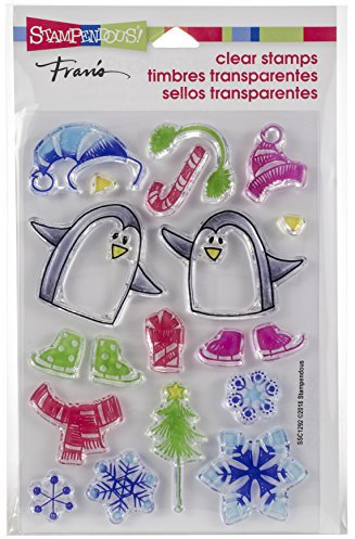 Stampendous Perfectly Clear Stamps -Skating Penguins
