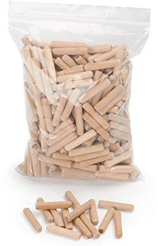 Wfix Chevilles en Bois 400 Pièces 6 mm x 30 mm Goujons Bois en Hêtre Massif pour Fraise à Bois Tourillons certifié FSC Pour Meubles et Projet de Construction en Bois