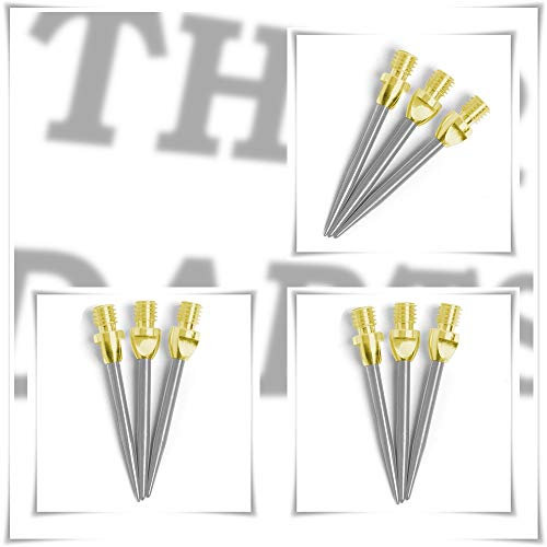 THOR-DARTS ®™ Stahlspitzen Wechselspitzen Converter (Gold-Silber, 9 Stück / 3 Set)
