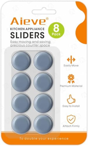 Aieve Appliance Slider, 8 Pcs Appliance Sliders for Kitchen Appliances, Small Appliance Slider for Most Countertop (Blue)