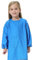 Baumwolle Malkittel Kinder, Taschenschürze mit Langen Ärmeln, abwaschbar Kinderschürze, Bastelkittel für Kinder, Kunstkittel für Malen Kochen Backen (Medium,Blau)