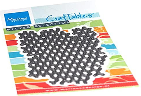 Marianne Design CR1535, Art texture mesh, For Paper Craft Projects Craftables, Kunsttexturnetz, für Papier-Bastelprojekte, Metall, Silber oder Weiß, One Size