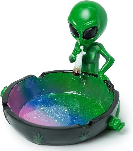 YIANI Alien Rauch-Aschenbecher, Galaxie-inspiriert, Alien-Rauch-Aschenbecher, 10,2 cm, mehrfarbig