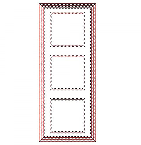 OTCRAFT Rechteckige, schlanke, genähte Rahmen Weihnachten Metall-Stanzformen für Kartengestaltung, Sentiments DIY Scrapbooking Papier Basteln Stanzschablone Form Fotoalbum Dekor