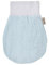 KraftKids Strampelsack Musselin goldene Punkte auf Grün für den Herbst/Winter aus Musselin Baumwolle und warmen Fleece in zwei Größen erhältlich