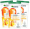 3 x Garnier SkinActive Vitamin C Maske aus Stoff, konzentrierte Ampulle, Anti-Müdigkeit und Antioxidantien mit Ananas-Extrakt - 3 Einwegmasken