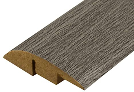 Universal Moudlings Laminate & Wood Flooring Ramp Reducer MDF Threshold Strip Edge Profile Door Strip Trim (Oak Grey)