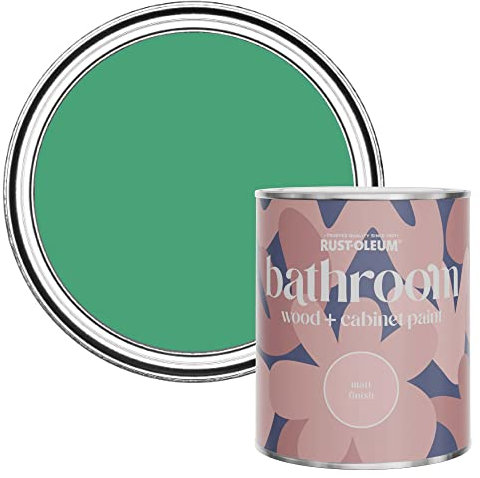 Rust-Oleum Green Moisture Resistant Bathroom Wood and Cabinet Paint in Matt Finish - EMERALD 750ML