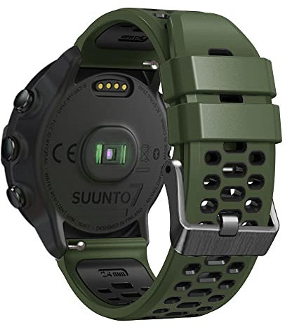 Feysentoe Armband Kompatibel für Suunto 9/für Suunto 7/für Suunto 9 Baro/für Suunto D5/für Suunto Spartan Sport Wrist HR Estrazarmband Uhrenarmband.(Armeegrün schwarz)