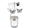 Surakey Windlicht Teelichtkarussel aus Glas Teelichthalter,Silber Karussell Teelichter Kerzenhalter,Motiv Schmetterling Windlichter Teelicht Kerzen Halter Geschenk Dekoration für Hochzeit,Weihnachten