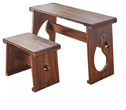 Konsolentisch aus Holz, Klavier, rechteckig, antike Möbel, Wohnzimmer, orientalischer Holz-Teetisch, Schreibzeichnung (Rosso 110 x 68 x 40 cm, 60 x 45 x 34 cm)