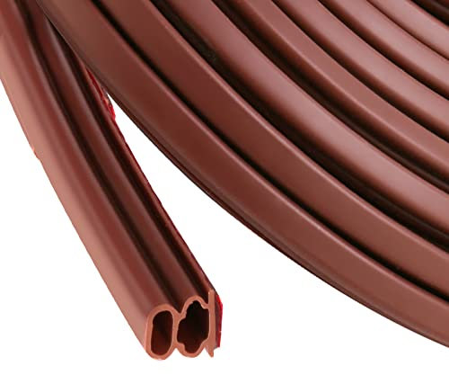 Braun Dichtungsband Selbstklebende 10mm x 10mm Gummi-Wetterabisolierung, Wasserdicht, Selbstklebend, für Türrahmen-Isolierung, leicht zuschneidbar