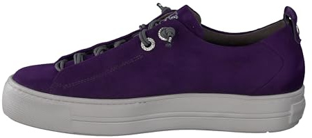 Paul Green Women Trainers, Ladies Low-Tops, Street Shoe, Lace Up, Sports, Platform Sole, Leisure, Violet (Blackberry), 40.5 EU / 7 UK