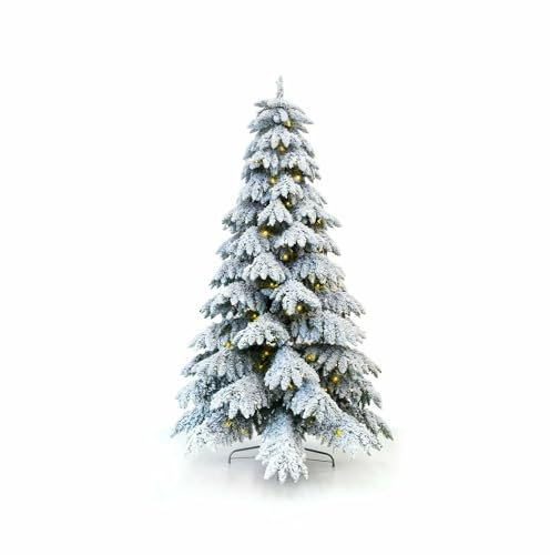 Albero di Natale innevato Con LED artificiale Acero Apertura ad Ombrello (180 cm)