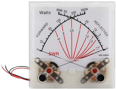 ZOMTTAR Sender für Leistungsmesser, VU-Messgerät, Radio, mit Hintergrundbeleuchtung, PMMA-Abdeckung, SWR, Schwarz, 300 W, reflektiert, 60 W