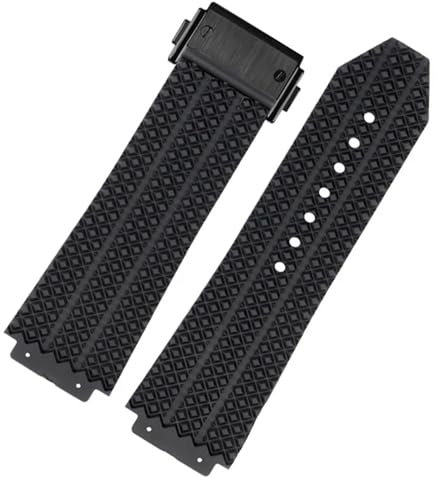 CEKGDB FKM Fluorsilikon-Uhrenarmbänder für Hublot Big Bang Silikon, 25 x 17 mm, 26 x 19 mm, wasserdicht, Herren-Uhrenarmband, Kette, Gummi-Armband, 25-17mm, Achat