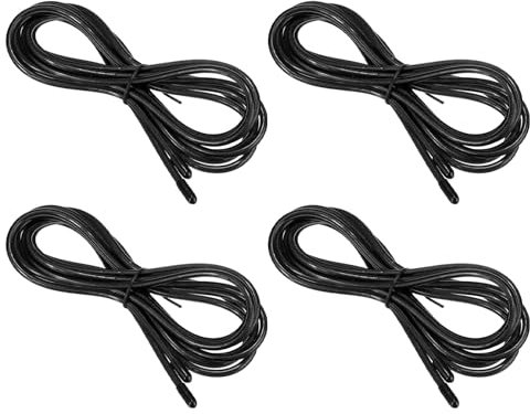 PATIKIL 10Ft Speed Jump Rope Replacement Cable, 4 Pack 4.5mm Professional Skipping Rope Replacement for High-Speed Jump Ropes, Black