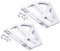 2 Teiliges Schuhschrank Zubehör, Weißes Schuhregal, Scharniere, Klappschublade