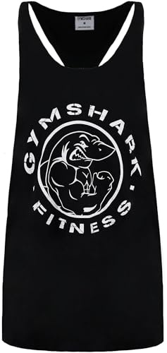GYMSHARK Legacy Stringer Herren-Trainingsweste, Schwarz, Schwarz , M