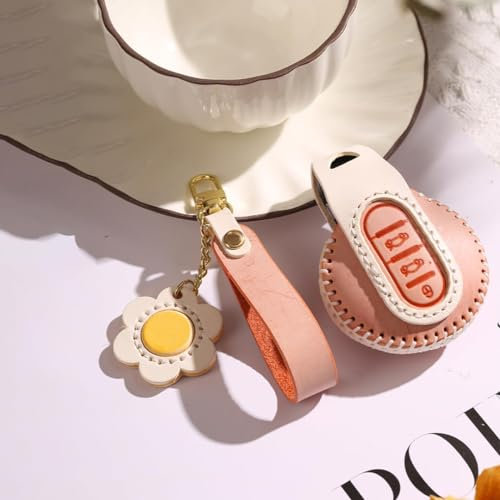 BIRNN Auto Schlüsselgehäuse für BMW Mini, Autoschlüssel Hülle Anti-Kratzer Verschleißfester Auto Schlüssel Abdeckung Schlüsselgehäuse Auto Zubehör,A Orange