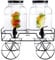 Crystals 2 X 4L Glass Water Dispenser with Tap - Easy Filling & Wide Mouth Leak-Proof Mason Jar with Tap - Includes Durable Wire Stand – Thick Glass Drinks Dispenser for Juice, Cocktails and Beverages