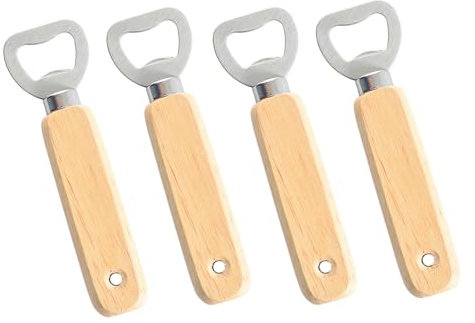 Décapsuleur gravé en bois vierge à peindre avec poignée en bois Cadeau pour homme Fête des pères Fête de la bière Halloween Noël (4)