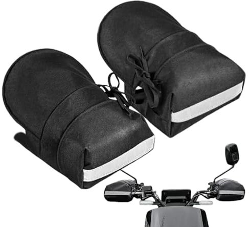 Yianyal Manguitos para manillar de moto de nieve, guantes de manillar de moto, guantes de protección, de tela Oxford, cubiertas de manillar de protección solar, fundas para manillares de moto, quad