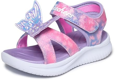 Skechers Mädchen Jumpsters Sandalen Butterfly Brites Plate, Lavendel/Multi, 13 Little Kid