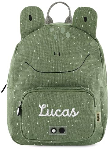 upstitch studio Kitarucksack Trixie Frosch mit Namen bestickt Big (Frosch, Rucksack BIG)