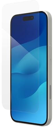 ZAGG Defence iPhone 15 Glass Screen Protector, Impact Protection, Scratch Resistant, Smudgeproof, Clear