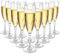 Oungy Set of 12 Plastic Champagne Flutes, 180ml/6oz Unbreakable Champagne Glasses, Reusable Plastic Prosecco Flutes, Elegant Wine Glasses for Garden Wedding, Birthday, Party, Anniversary