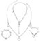 Abeillo Y2K Stern Schmuckset: 2 Silber Stern Ketten mit 2 Armbändern - Grunge & Kawaii Niedliche Ästhetischer Retro Emo Schmuck für Frauen & Mädchen