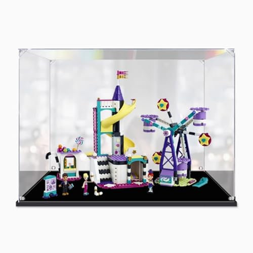 Scatola espositiva in acrilico per Lego 41689 ruota panoramica e scivolo, scatola trasparente antipolvere, compatibile con kit di costruzione Lego 41689 (modello non incluso) (3 mm)
