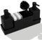 ZephyrCraft Kitchen Soap Dispenser Set with Sponge Holder and Brush Holder, Dish Soap Dispenser for Kitchen Sink Caddy (Black)
