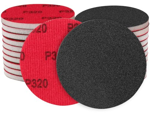 Shineboc 12 Stück Schleifschwamm 150mm Schleifpads Klett 320 Körnung | Nass-Trocken-Schleifpapier Grob bis Fein für Metall, Holz, Farbe, Autokarosseriereparatur