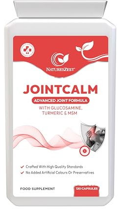 JointCalm Vegan Glucosamine Supplement with Turmeric, MSM & Vitamin C | Supports Joint, Bone, Flexibility & Immunity, 120 Capsules