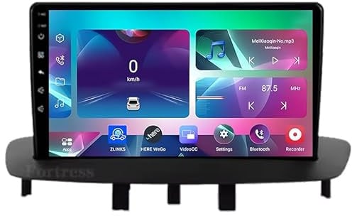 LZHIF Radio con Pantalla Táctil Android 15 9 Pulgada para Renault Megane 3 Fluence 2008-2014,Reproductor de Video,Navegación GPS,Duplicación de Pantalla,Control del Volante Bluetooth