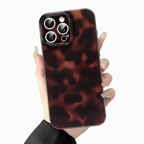Coiwxmoi Leopard Handyhülle für iPhone 15 Pro Hülle, Klassisch Aesthetic Leoparden Muster Frauen Mädchen TPU Silikon Case Anti-Drop Stoßfest Kratzfes Schutzhülle Bumper Cover, Gelb Bernstein