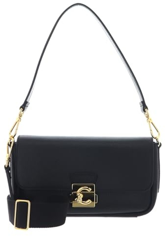 Coccinelle Leder Umhängetasche Handtasche C-Me Handbag Grained Leather Noir schwarz
